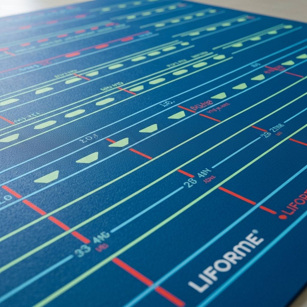 Liforme Inked Yoga Mat in use